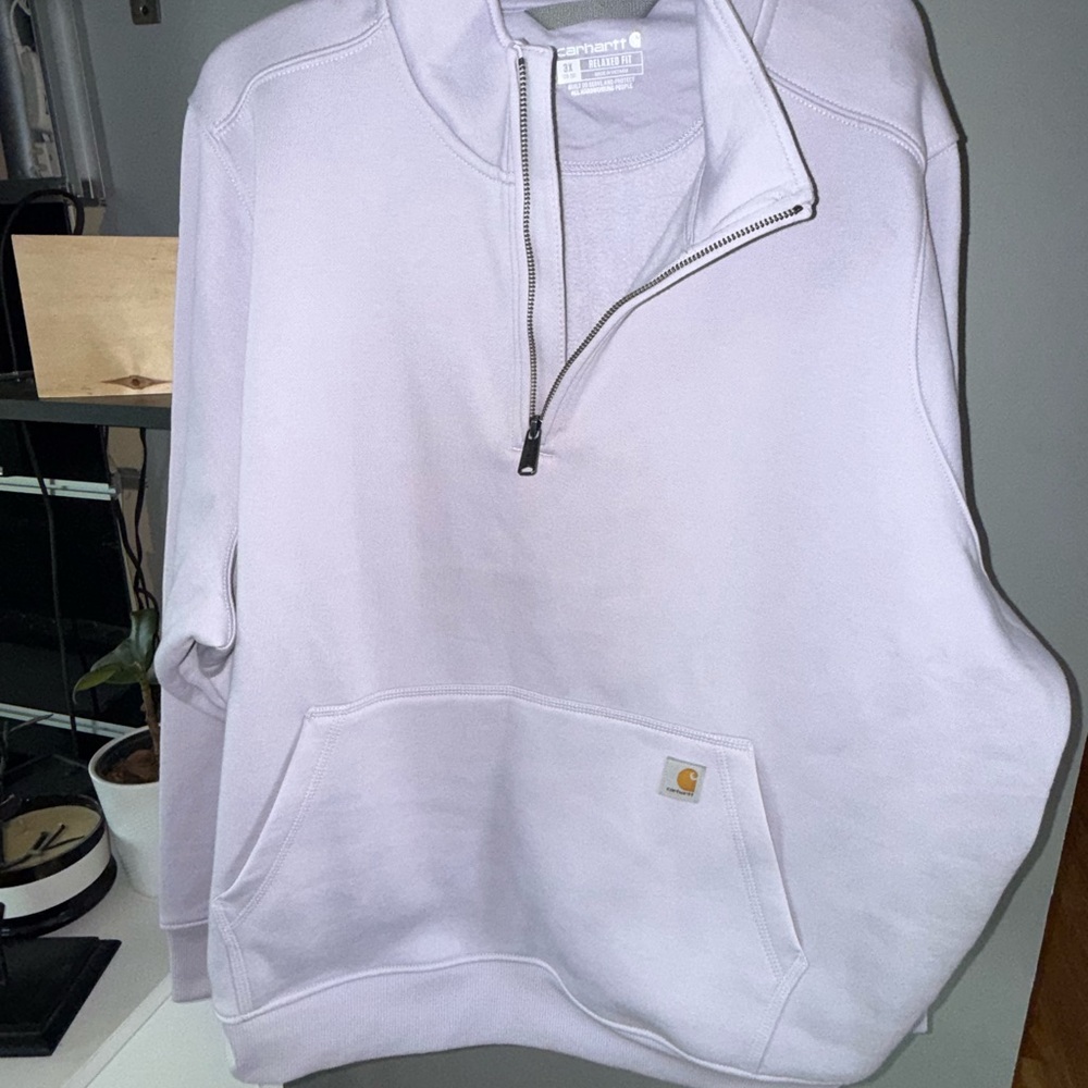 Carhartt Women's Lavender Half-Zip Sweatshirt